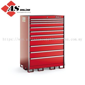 SNAP-ON 10-Drawer Extra-Wide Eye-Level (Red w/ Brushed Trim) / Model: KSEE101AAPBN