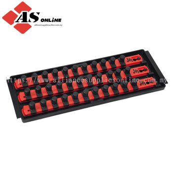SNAP-ON 1/2" Drive 3 Row Twist Lock Tray, 13" Long (Red) / Model: KA12R3L13RD