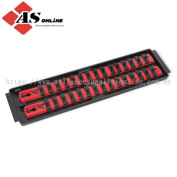 SNAP-ON 1/4" Drive 2 Row Twist Lock Tray, 13" Long (Red) / Model: KA14R2L13RD