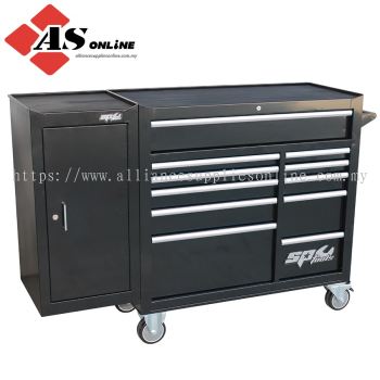 SP TOOLS Custom Series Roller Cabinet With Side Cabinet - 11 Drawer - Black/silver Handles - Customised Edition / Model: SP40160