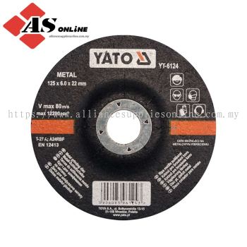 YATO Metal Grinding Disc 125x6.0x22mm / Model: YT-6124