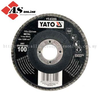 YATO 115x22.4mm Grit 40 Aluminum Oxide Regular Shape Flap Disc / Model:  YT-83252