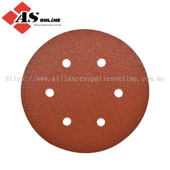 KENNEDY 150mm Aluminium Oxide Hook-n-Loop Sanding Discs - 6 Hole P80 / Model: KEN2032570K