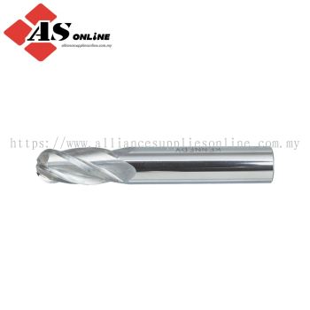 SHERWOOD Regular, Ball Nose End Mill, 8mm, 4 fl, Solid Carbide, Uncoated / Model: SHR1617160K