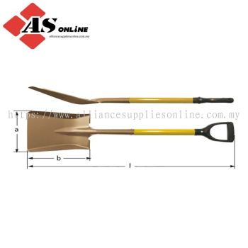 AMPCO Square Edge Shovel 230 x 280mm / Model: NS8400