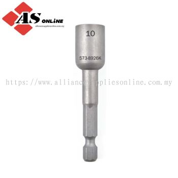 KENNEDY Screwdriver Bit, 10mm, Socket, 1/4" Hex / Model: KEN5738926K