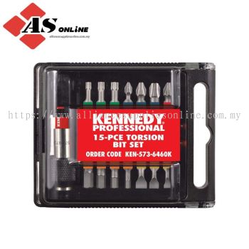 KENNEDY 15 Piece Crosspoint/Hex/Slotted/Torx Screwdriver Bit Set / Model: KEN5736460K