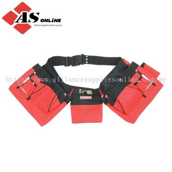 KENNEDY Tool Belt, Nylon/Polyester, Red/Black, 5 Pockets / Model: KEN5933400K