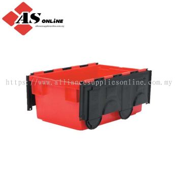 MATLOCK Euro Container with Lid, Red;Black, 600x400x265mm, 49.5L / Model: MTL4041620K