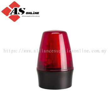 MOFLASH LEDS100 Series Red Flashing Beacon 230V ac/dc, LED Bulb Surface, IP65 / Model: ASRCLEDS100-02-02 / LEDS100-02-02