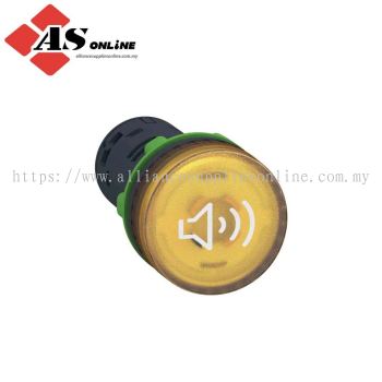 SCHNEIDER ELECTRIC Harmony XB5 Series Yellow Beacon-Buzzer Combination, IP66, IP67, IP69 120V ac/dc Base 90 dB @ 1m / Model: ASRCXB5KS2G8 / XB5KS2G8