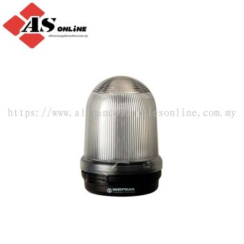 WERMA 826 Series Clear Continuous Beacon 230V, Filament Bulb Base, IP65 / Model: ASRC826.400.00 / 826.400.00