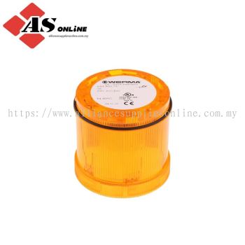 WERMA 644 Series Yellow Steady Effect Beacon Unit, LED Bulb 24V dc, AC/DC, IP65 / Model: ASRC644.300.75 / 644.300.75