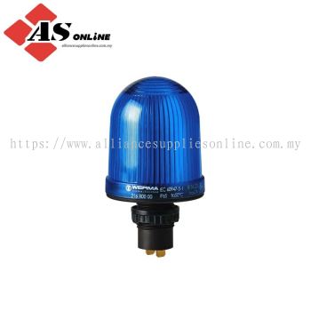 WERMA 216 Series Blue Continuous Beacon 48V, Filament Bulb Built-In, IP65 / Model: ASRC216.500.00 / 216.500.00