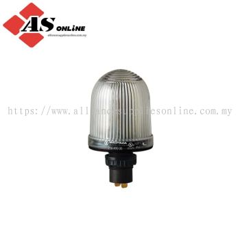 WERMA 216 Series Clear Continuous Beacon 48V, Filament Bulb Built-In, IP65 / Model: ASRC216.400.00 / 216.400.00