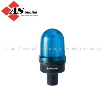 WERMA 826 Series Blue Continuous Beacon 230V, Filament Bulb Tube, IP65 / Model: ASRC826.510.00 / 826.510.00