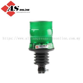 LCB Series Green Flashing Beacon 30V dc, LED Bulb Flexi DIN, Magnetic, Single Point, DIN Rail, IP56 / Model: ASRC907-6015 / 907-6015