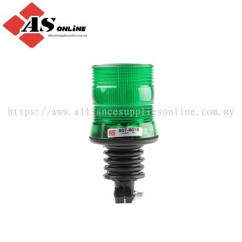 LCB Series Green Flashing Beacon 30V dc, LED Bulb Magnetic, Single Point, DIN Rail, Flexi DIN, IP56 / Model: ASRC907-6043 / 907-6043