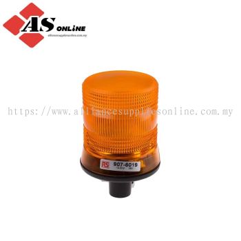 LCB Series Amber Flashing Beacon 3V dc, LED Bulb Single Point, DIN Rail, Flexi DIN, Magnetic, IP56 / Model: ASRC907-6019 / 907-6019