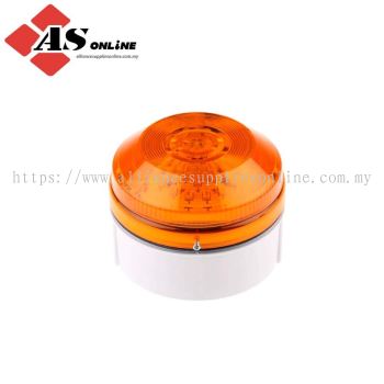 MOFLASH LED195 Series Amber Flashing Beacon 24V ac/dc, LED Bulb Rear, IP65 / Model: ASRCLED195-02WH-01 / LED195-02WH-01