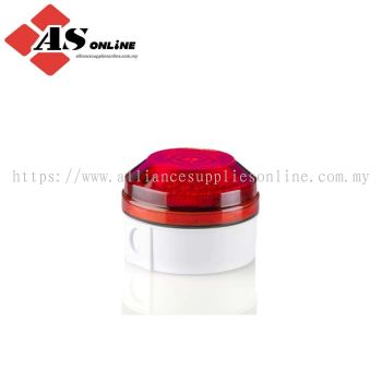 MOFLASH LED195 Series Red Flashing Beacon 48V ac/dc, LED Bulb Side, Rear, IP65 / Model: ASRCLED195-03WH-02 / LED195-03WH-02