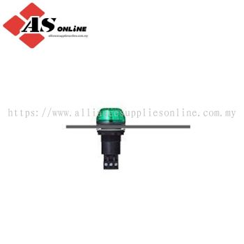AUER SIGNAL M22 Series Green Steady, Flashing Beacon 120V, LED Bulb Panel, IP65 / Model: ASRC800506310 / 800506310