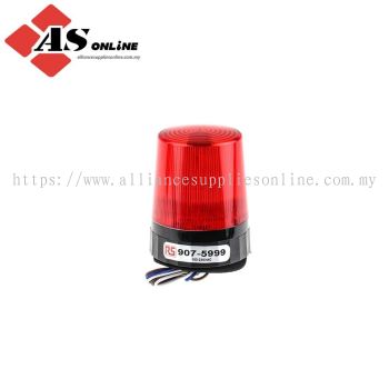 LLT Series Red Flashing Beacon 230V ac, LED Bulb Screw, IP67 / Model: ASRC907-5999 / 907-5999