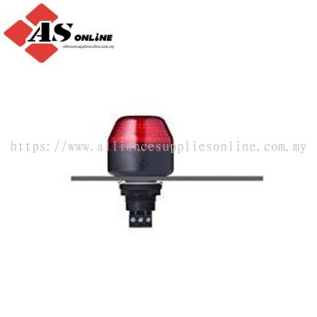 AUER SIGNAL Signal M22 Series Red Steady, Flashing Beacon 12V, LED Bulb Panel, IP65 / Model: ASRC801502404 / 801502404