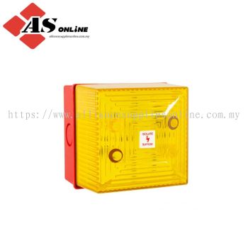 CLIFFORD & SNELL FD40 Series Yellow Flashing Beacon 28.5V dc, LED Bulb Wall, IP65 / Model: ASRCFD40/DL/Y/25 / FD40/DL/Y/25