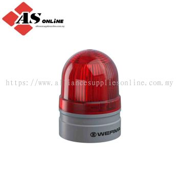 WERMA EvoSIGNAL Mini Series Red Blinking Beacon 12V ac/dc, LED Bulb Base, IP66 / Model: ASRC260.110.74 / 260.110.74