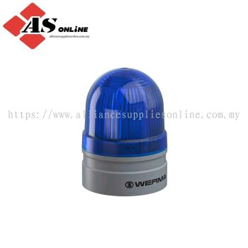 WERMA EvoSIGNAL Mini Series Blue Beacon 12V, LED Bulb Base, IP66 / Model: ASRC260.510.74 / 260.510.74