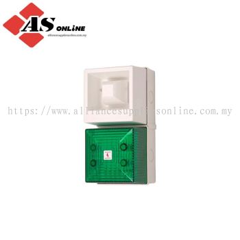 CLIFFORD & SNELL YL40 Series Green Beacon-Sounder Combination, IP65 24V dc Wall, Bulkhead Mount 108 dB @ 1m / Model: ASRC245232 / 245232