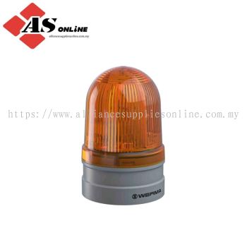 WERMA EvoSIGNAL Midi Series Yellow Blinking Beacon 230V ac, LED Bulb Base, IP66 / Model: ASRC261.310.60 / 261.310.60