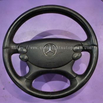 MERCEDES STEERING WHEEL WITH AIRBAG COVER/GAS AND CONTROL SWICTH ( USED )