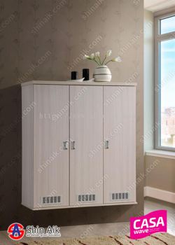 TESORO 203 (4'ft) Ash Modern 3 Doors Storage / Shoe Cabinet