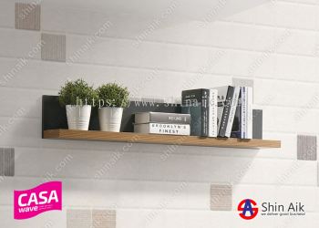 VARIO 113 (4'ft) Cedar & Grey Two-Tone Floating Display Wall Shelf