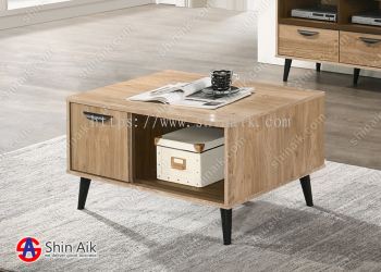 CT1660-5(KD) Natural Oak & Walnut Two-Tone Mid-Century Coffee Table