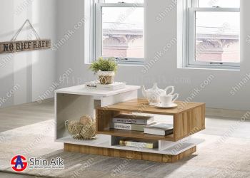 CT1669-5(KD) Cedar &amp; White Pine Two-Tone Modern Contemporary Coffee Table