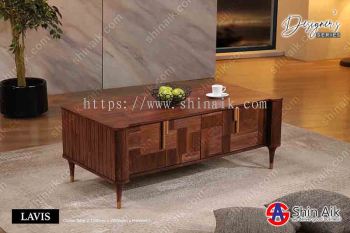 LAVIS CT - Designer's Series Fully Set Up Gold Accent Elegant Style Coffee Table