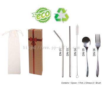 CS 201 Straw & Cutlery Set (5 in 1)