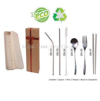 CS 204 Straw & Cutlery Set (6 in 1)