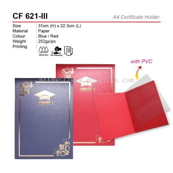 CF 621-III A4 Certificate Holder