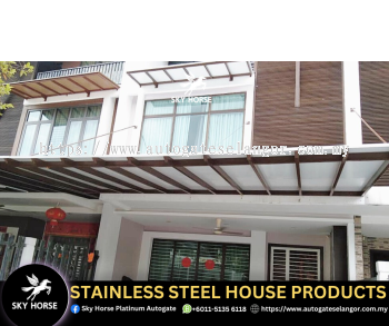 Polycarbonate Stainless Steel Roofing ACP Skylight Tempered Glass Awning Installation KL | Malaysia 