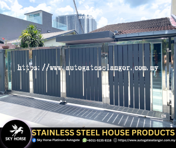 Latest Trackless Folding Aluminum Auto Gate Design Kepong | Malaysia 
