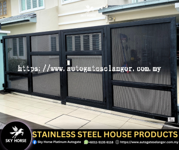 Secure and Trendy Stainless Steel Mesh Auto Gate Designs Installation Klang Valley | Malaysia 