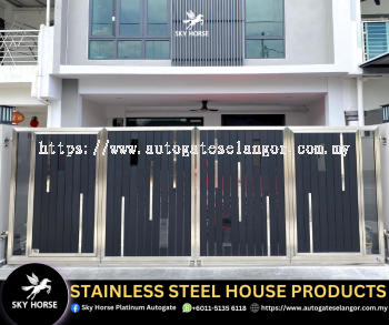 Latest Folding Track Aluminum Stainless Steel Auto Gate Designs Ampang | Malaysia