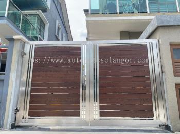 Stainless Steel Aluminum Panel Auto Gate Folding Track Kepong | Malaysia 