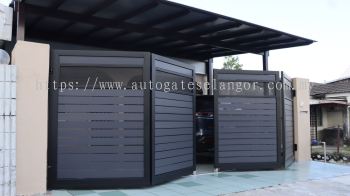 2024 Latest Stainless Steel Aluminum Panel Auto Gate Installation Klang | Malaysia 