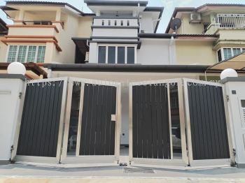 Folding Trackless Stainless Steel Aluminum Classical Auto Gate Designs Shah Alam | Malaysia  