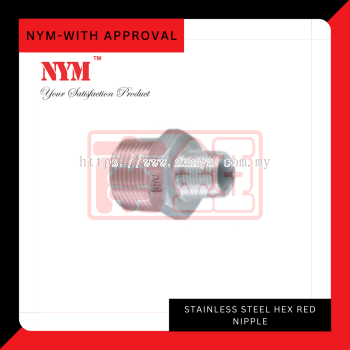 NYM - Stainless Steel Hex Red Nipple (SS304)